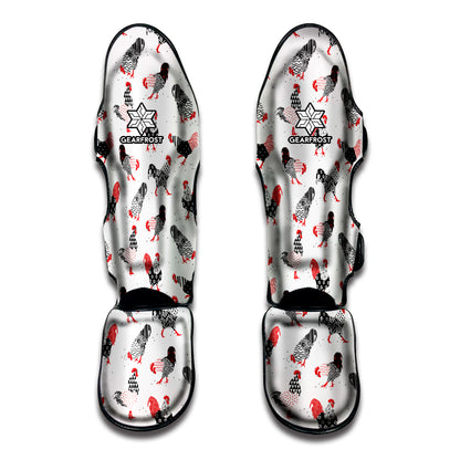 Exotic Chicken Pattern Print Muay Thai Shin Guard