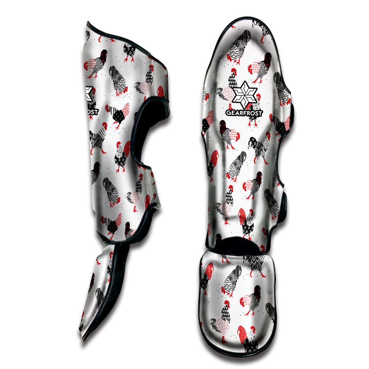 Exotic Chicken Pattern Print Muay Thai Shin Guard