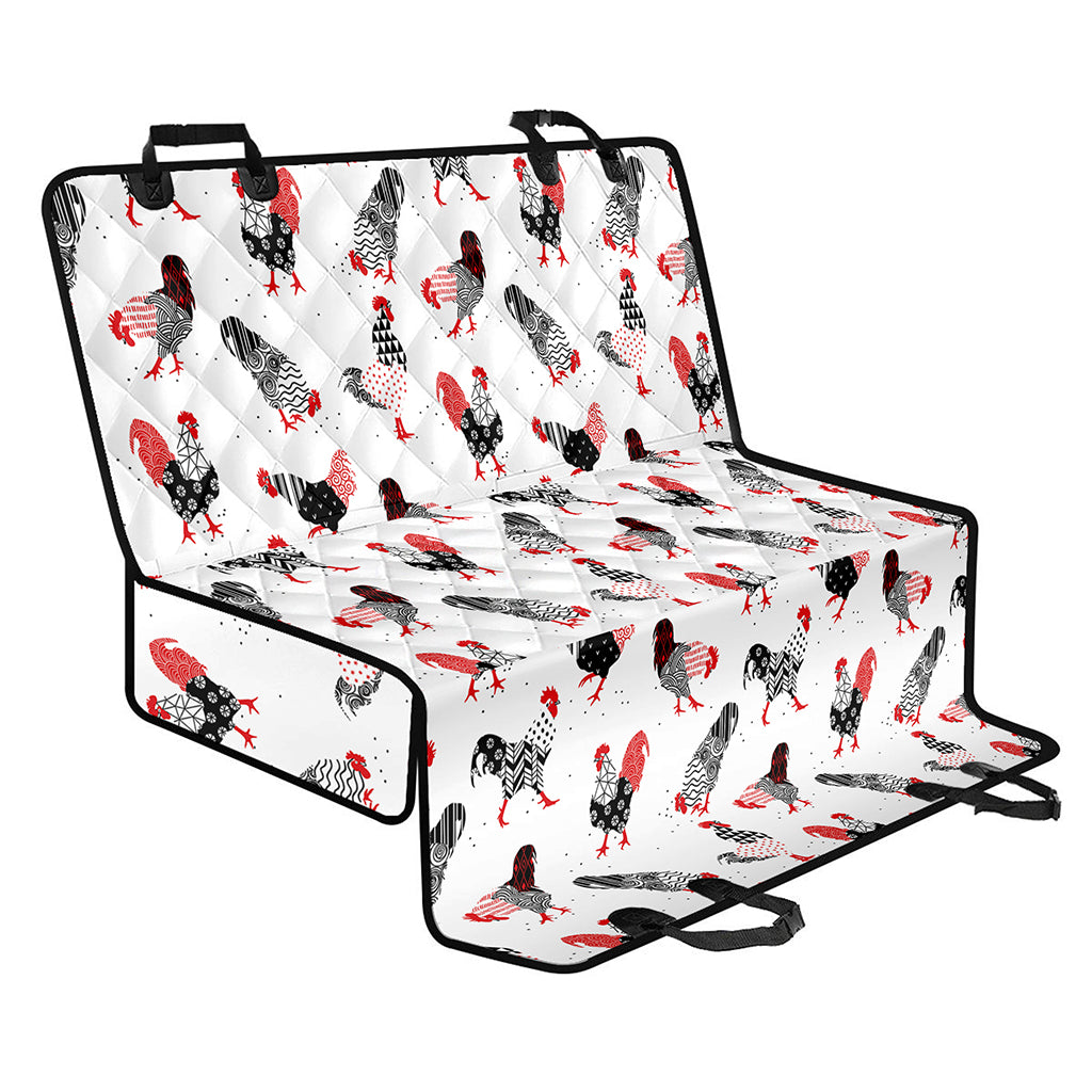 Exotic Chicken Pattern Print Pet Car Back Seat Cover
