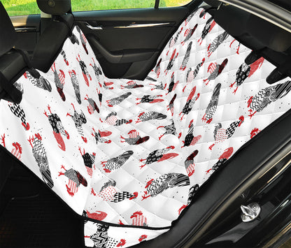 Exotic Chicken Pattern Print Pet Car Back Seat Cover