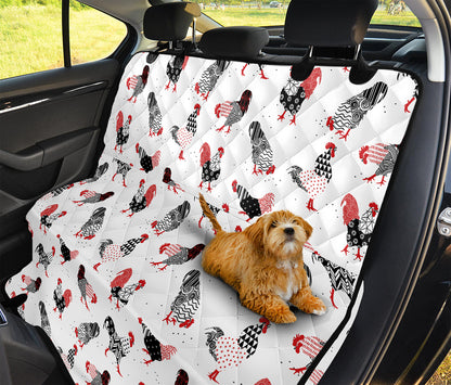 Exotic Chicken Pattern Print Pet Car Back Seat Cover