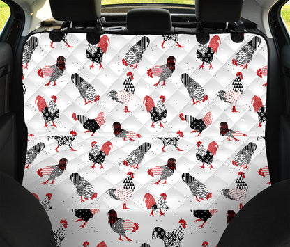 Exotic Chicken Pattern Print Pet Car Back Seat Cover