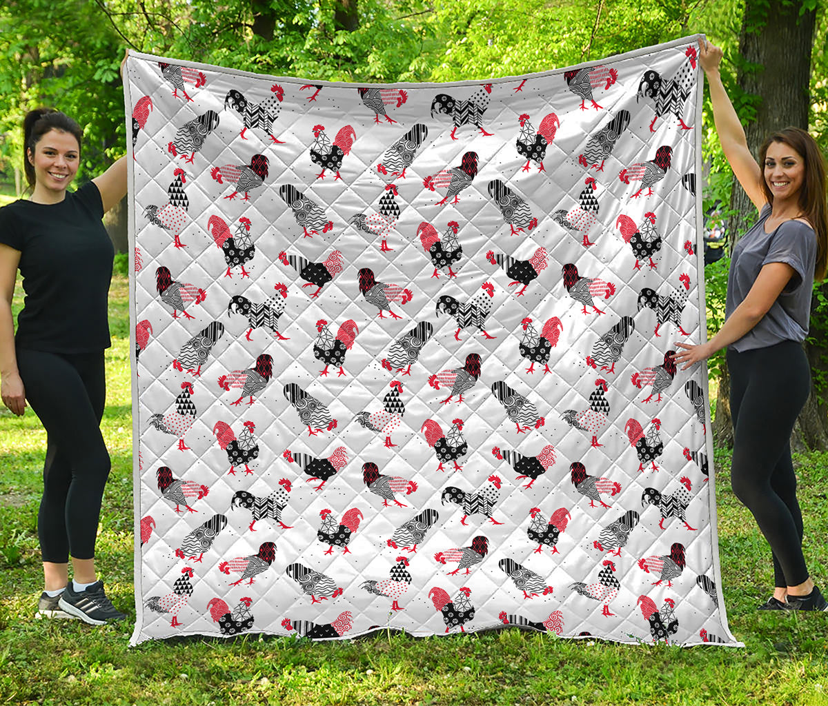 Exotic Chicken Pattern Print Quilt