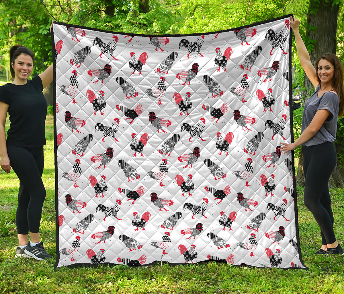 Exotic Chicken Pattern Print Quilt