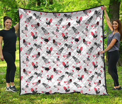 Exotic Chicken Pattern Print Quilt