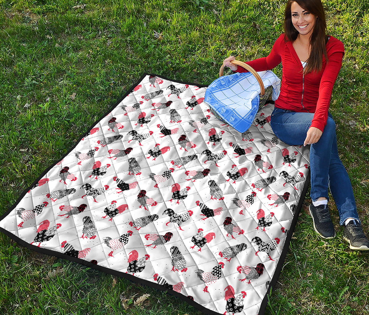 Exotic Chicken Pattern Print Quilt