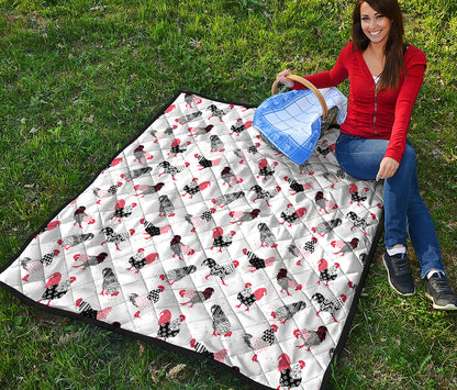 Exotic Chicken Pattern Print Quilt
