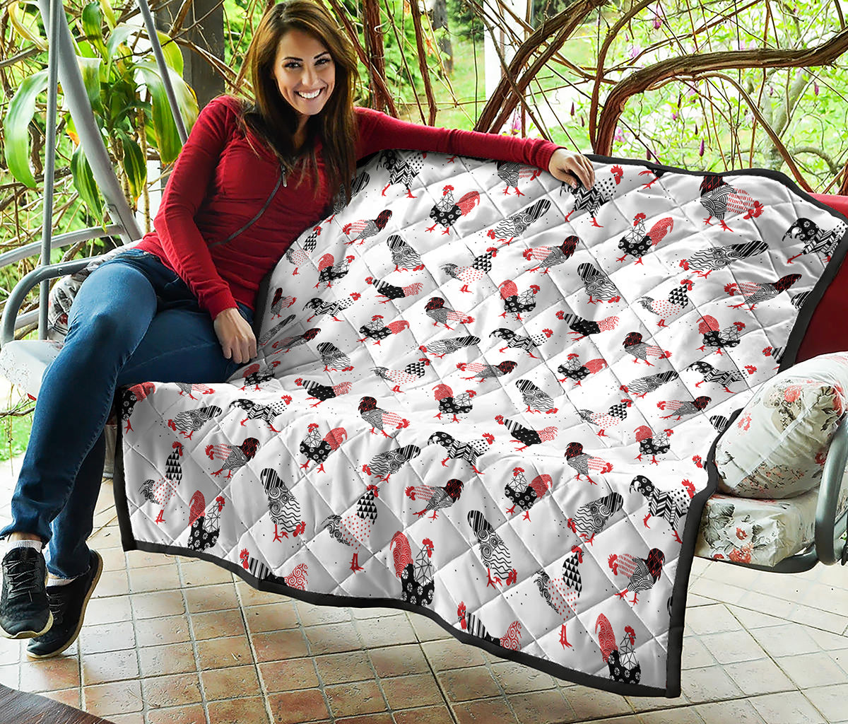 Exotic Chicken Pattern Print Quilt