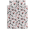 Exotic Chicken Pattern Print Quilt Bed Set