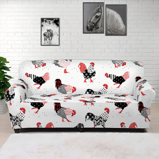 Exotic Chicken Pattern Print Sofa Cover