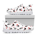 Exotic Chicken Pattern Print White Running Shoes
