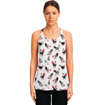 Exotic Chicken Pattern Print Women's Racerback Tank Top
