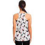 Exotic Chicken Pattern Print Women's Racerback Tank Top