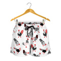 Exotic Chicken Pattern Print Women's Shorts
