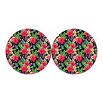 Exotic Hibiscus Flowers Pattern Print Car Coasters