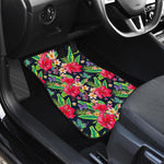 Exotic Hibiscus Flowers Pattern Print Front Car Floor Mats