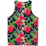 Exotic Hibiscus Flowers Pattern Print Men's Tank Top