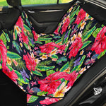 Exotic Hibiscus Flowers Pattern Print Pet Car Back Seat Cover