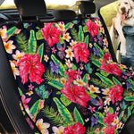 Exotic Hibiscus Flowers Pattern Print Pet Car Back Seat Cover