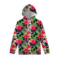 Exotic Hibiscus Flowers Pattern Print Pullover Hoodie