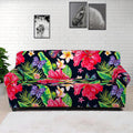 Exotic Hibiscus Flowers Pattern Print Sofa Cover
