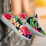 Exotic Hibiscus Flowers Pattern Print Sport Shoes GearFrost