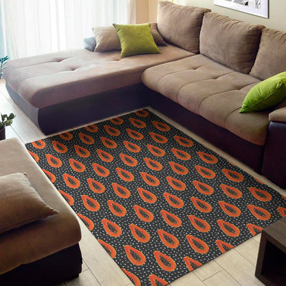 Exotic Papaya Pattern Print Area Rug
