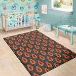 Exotic Papaya Pattern Print Area Rug