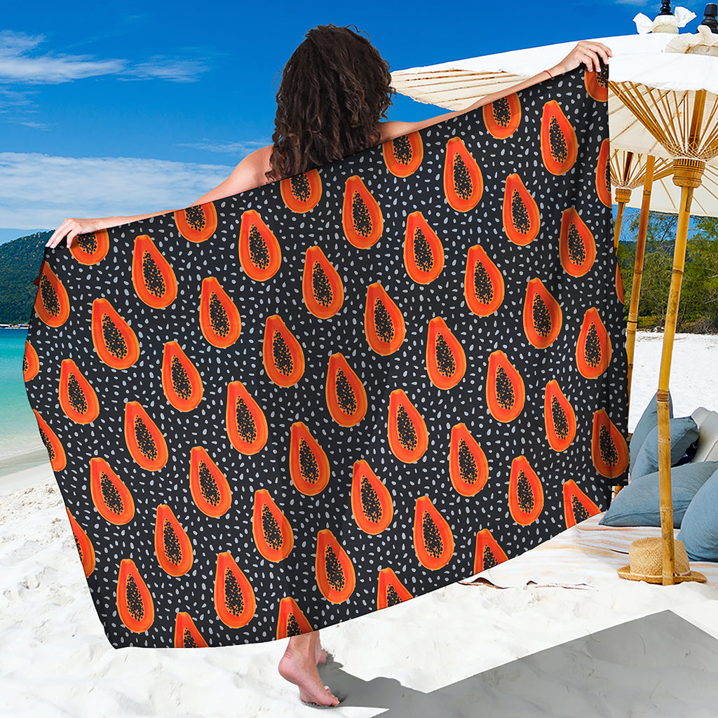 Exotic Papaya Pattern Print Beach Sarong Wrap