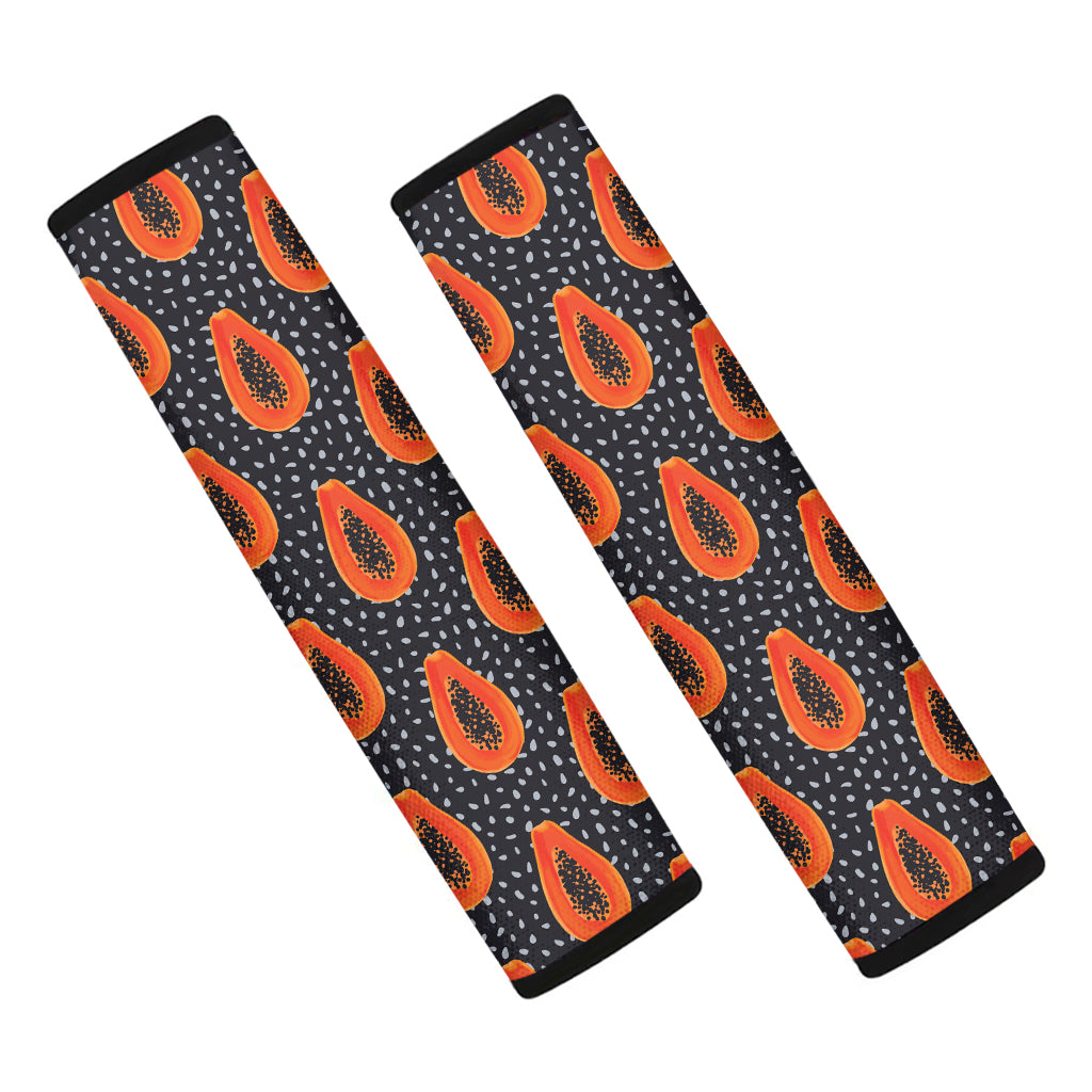 Exotic Papaya Pattern Print Car Seat Belt Covers