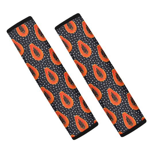 Exotic Papaya Pattern Print Car Seat Belt Covers