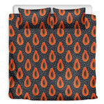 Exotic Papaya Pattern Print Duvet Cover Bedding Set