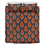 Exotic Papaya Pattern Print Duvet Cover Bedding Set
