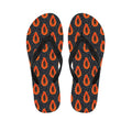 Exotic Papaya Pattern Print Flip Flops