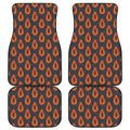 Exotic Papaya Pattern Print Front and Back Car Floor Mats