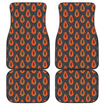 Exotic Papaya Pattern Print Front and Back Car Floor Mats