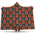 Exotic Papaya Pattern Print Hooded Blanket