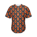 Exotic Papaya Pattern Print Men's Baseball Jersey