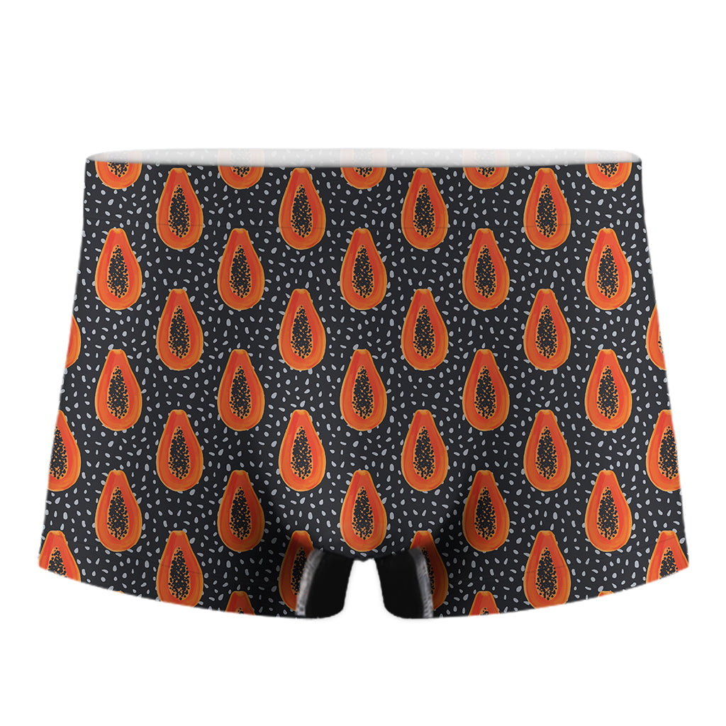 Exotic Papaya Pattern Print Men's Boxer Briefs