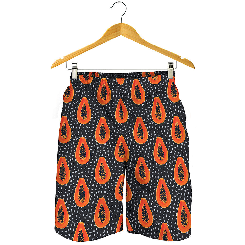 Exotic Papaya Pattern Print Men's Shorts