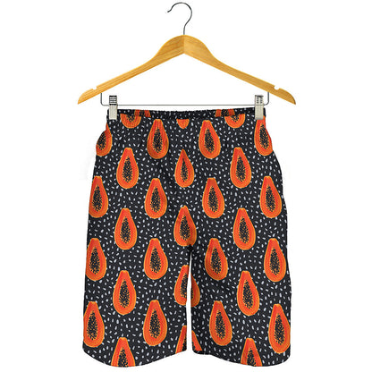 Exotic Papaya Pattern Print Men's Shorts