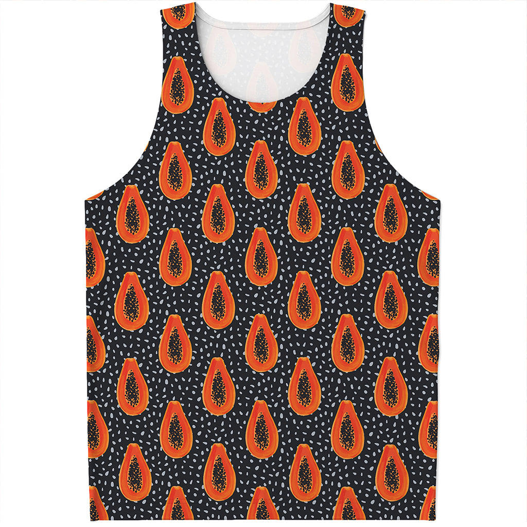 Exotic Papaya Pattern Print Men's Tank Top