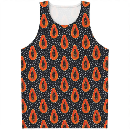 Exotic Papaya Pattern Print Men's Tank Top