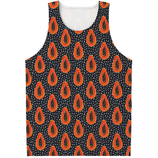 Exotic Papaya Pattern Print Men's Tank Top