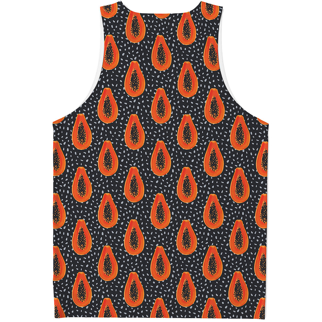 Exotic Papaya Pattern Print Men's Tank Top