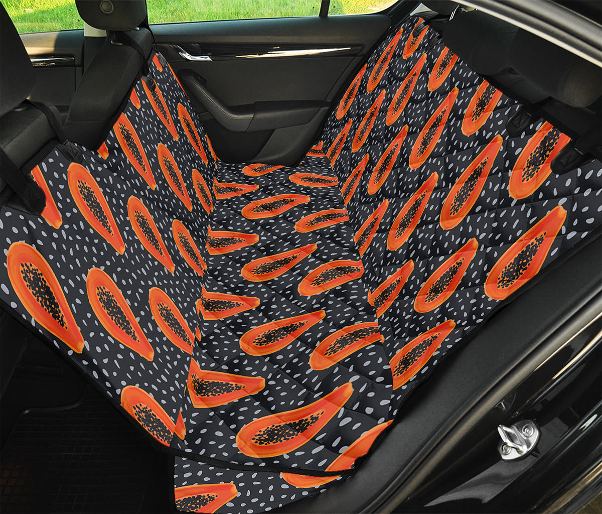 Exotic Papaya Pattern Print Pet Car Back Seat Cover