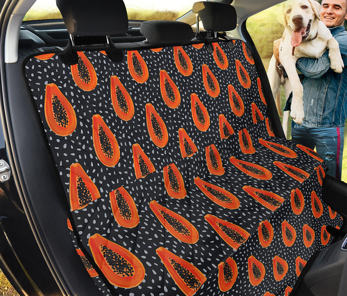 Exotic Papaya Pattern Print Pet Car Back Seat Cover