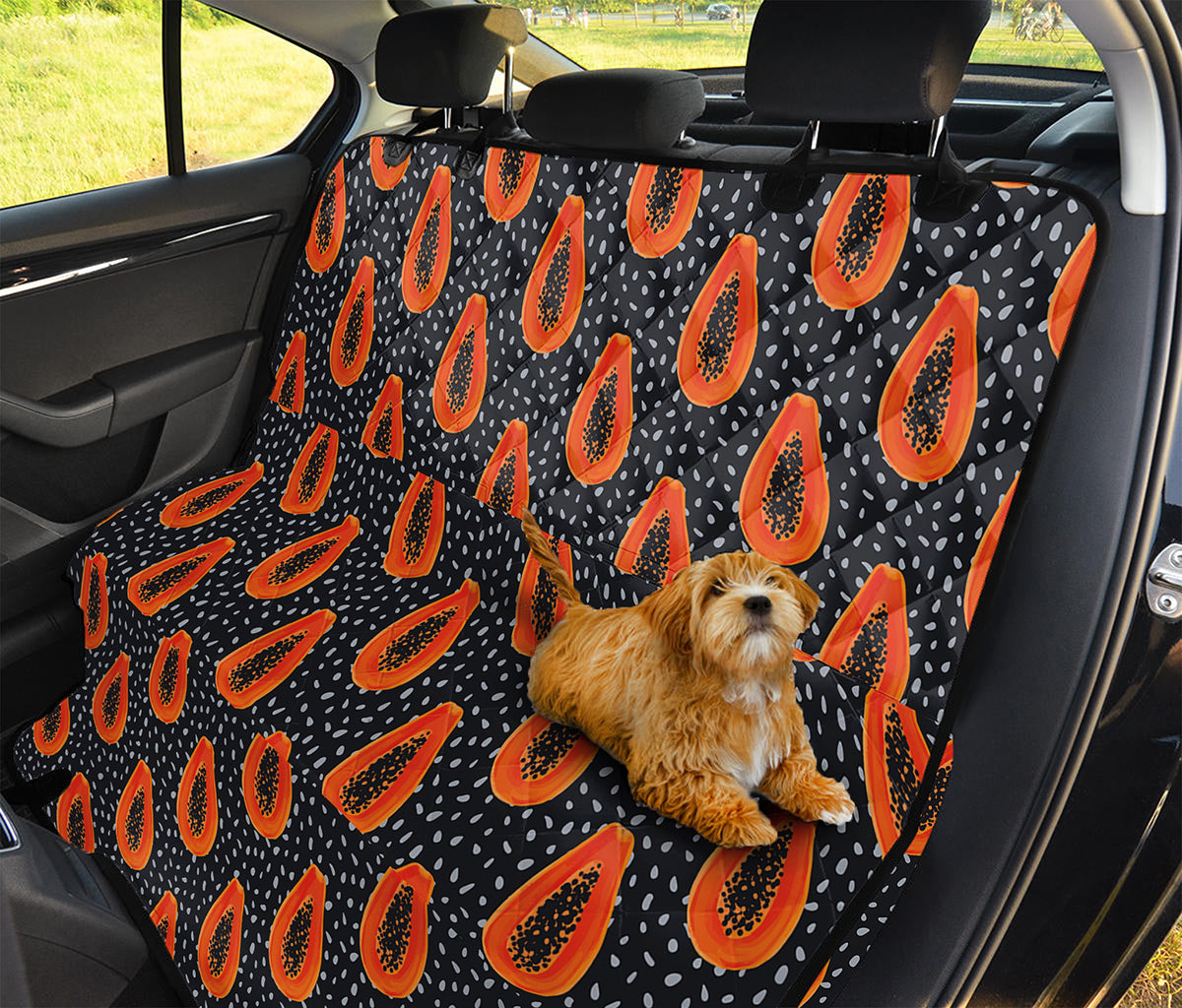 Exotic Papaya Pattern Print Pet Car Back Seat Cover