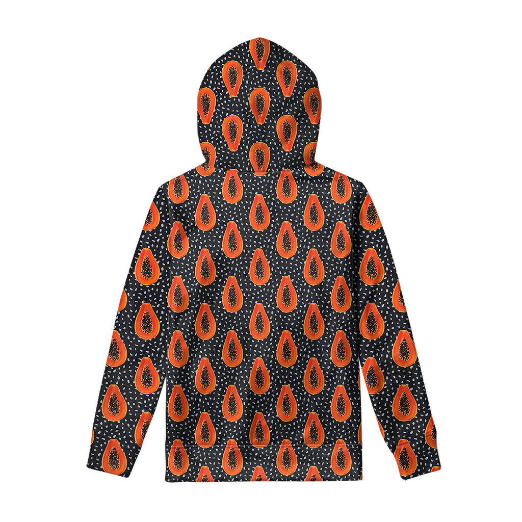 Exotic Papaya Pattern Print Pullover Hoodie
