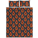 Exotic Papaya Pattern Print Quilt Bed Set